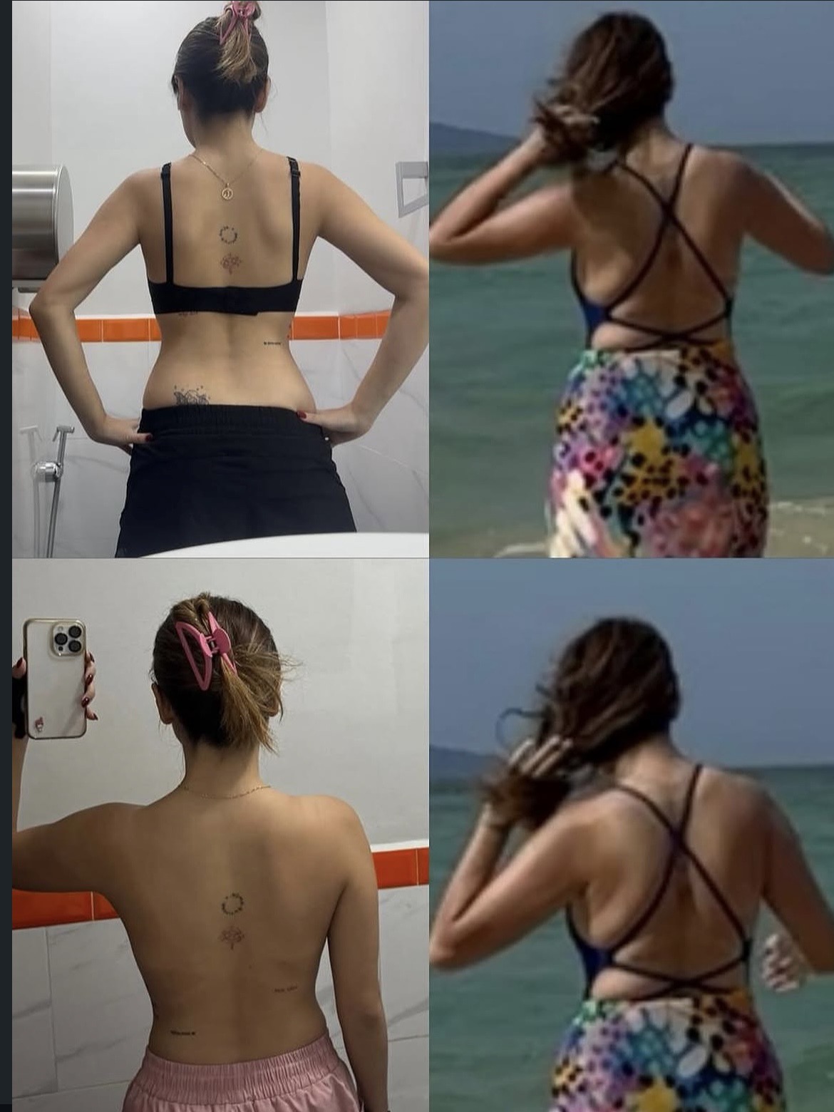 Client progress photos β back and core transformation